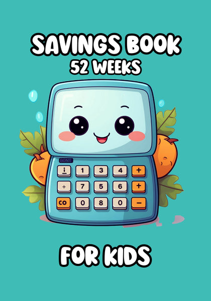 52 Weeks Savings Book for Kids Blue Edition
